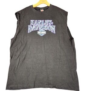 Harley Davidson Daytona Beach Florida Sleeveless T-Shirt Black XXL Holoubek USA